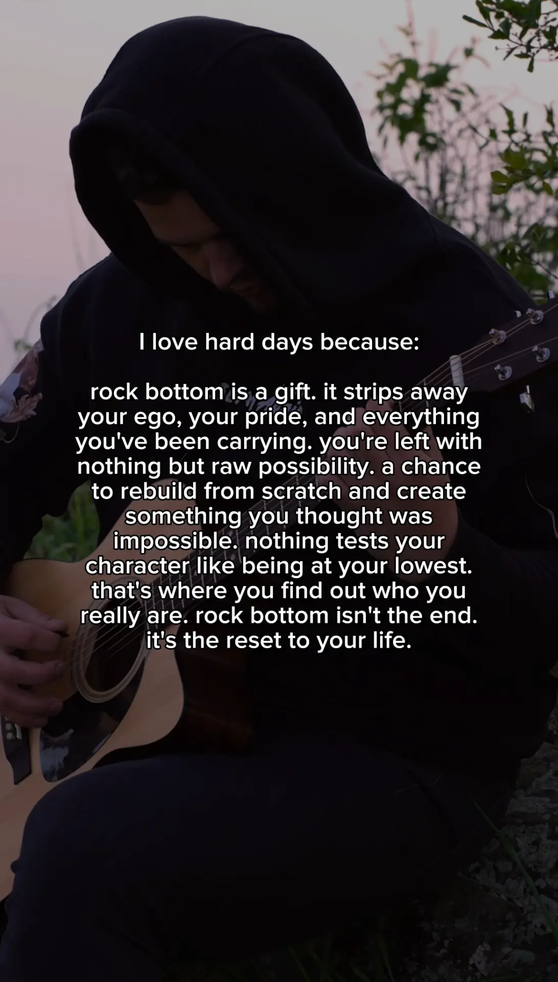 Vertical reel made with Rymate — quote text over b-roll footage (example 17)