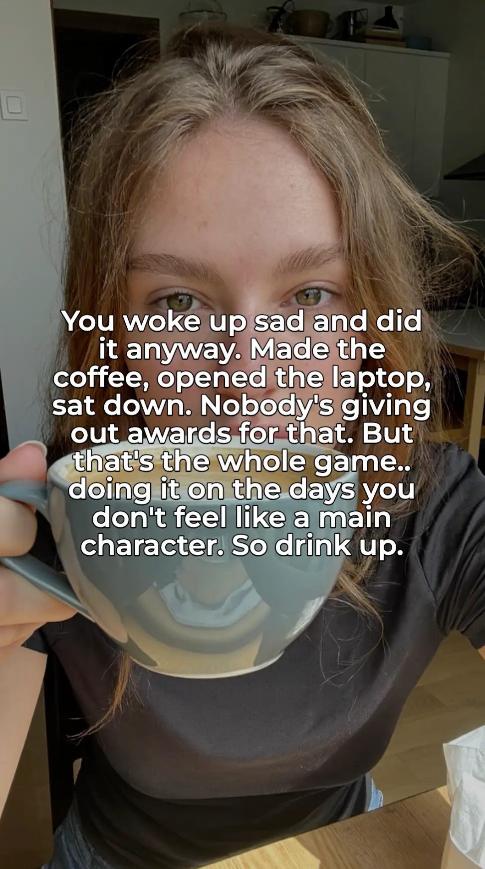 Vertical reel made with Rymate — quote text over b-roll footage (example 7)